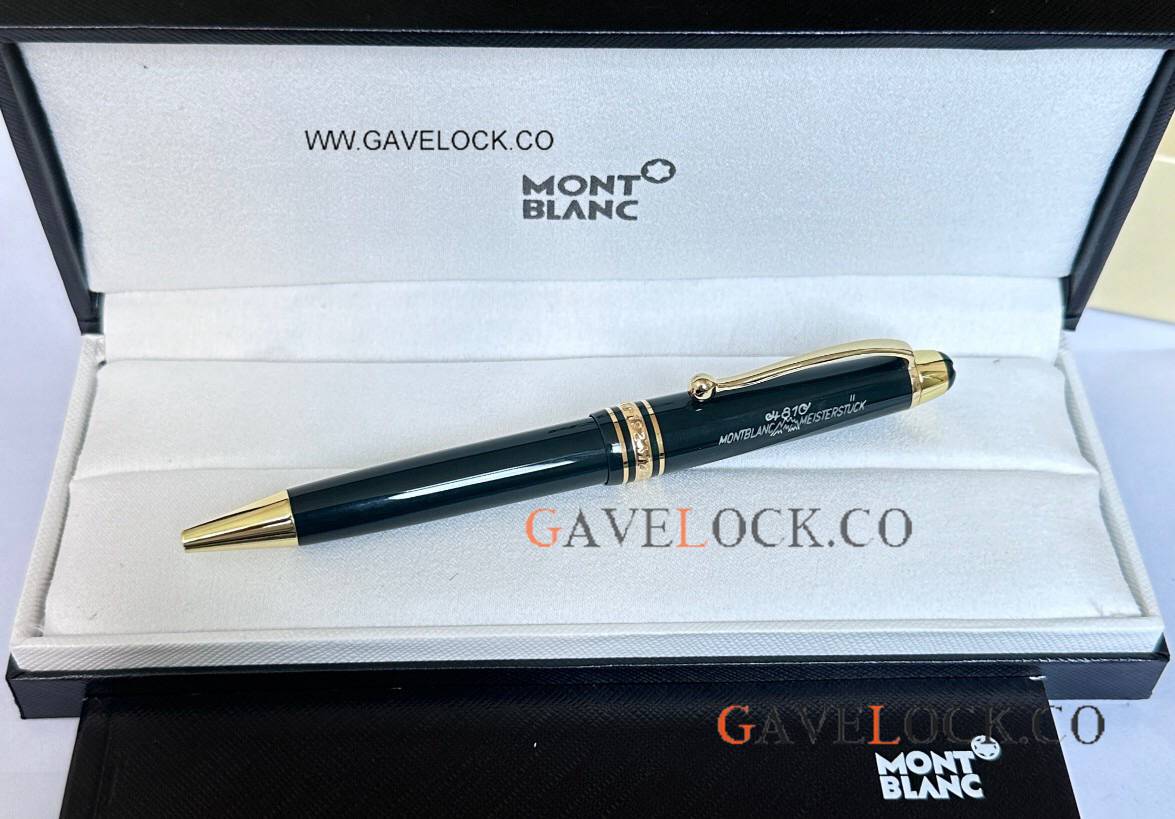 AAA Copy Montblanc 100 Meisterstuck Classique Green Gold Ballpoint 145